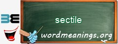 WordMeaning blackboard for sectile